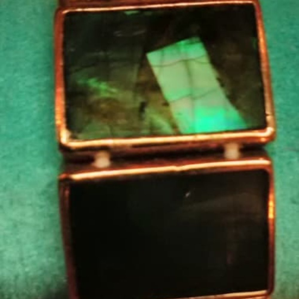 COPY - Large Tiled Green Bracelet